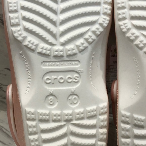 Crocs Classic Rose Gold Metallic Clog Womens 10 - Picture 5 of 6